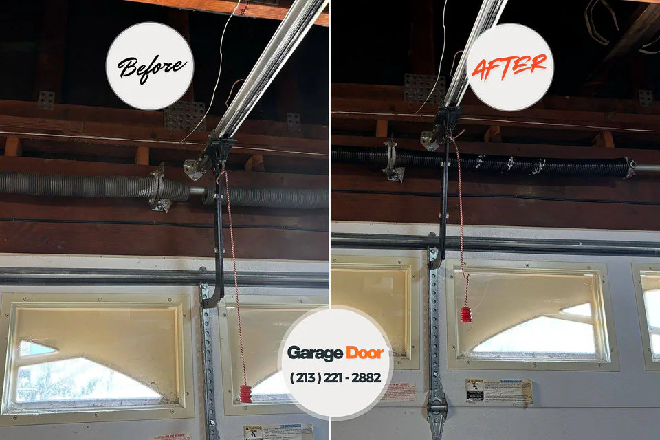 Before and after: garage door repair Harriman, NY